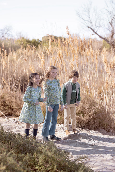 Robe - Tissu liberty vert céladon - Image principale