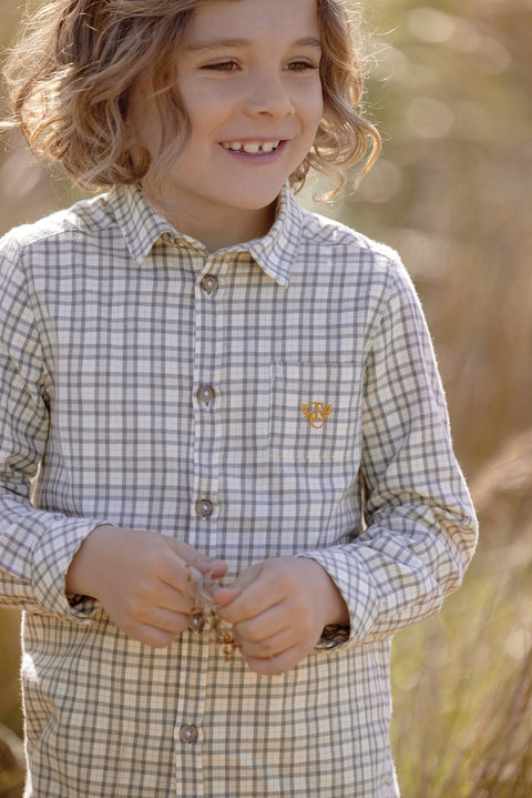 Shirt - Greyish blue check - Image principale