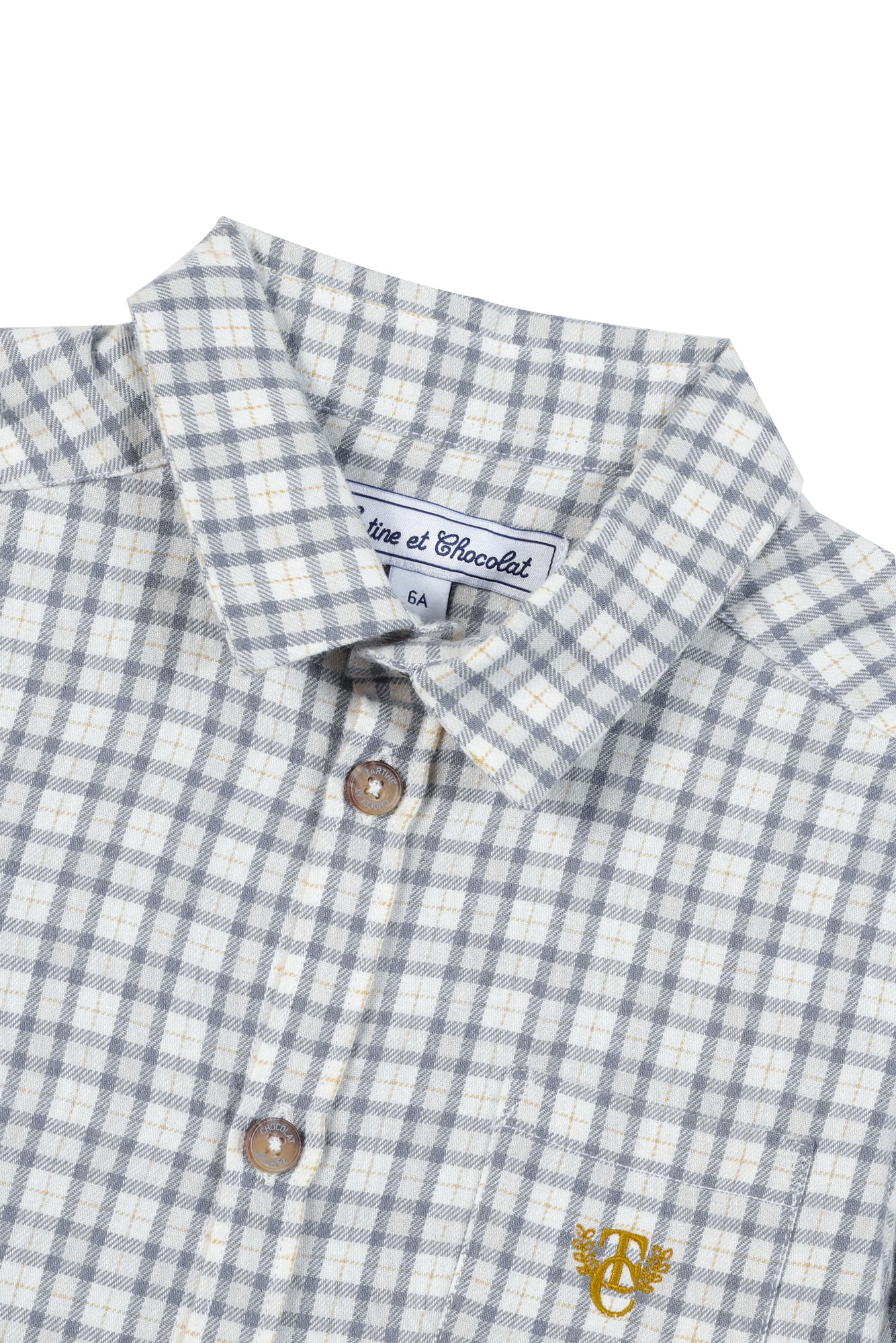 Shirt - Ruiten Blauw Grijse