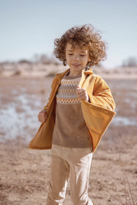 Overshirt - Senape velluto a coste - Image principale