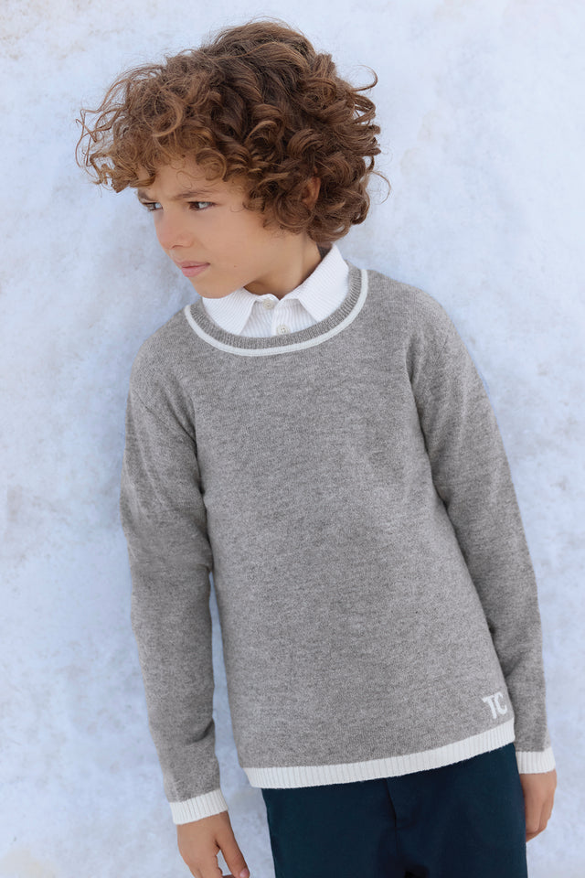 Pull - Gris TC 100% Cachemire - Image principale