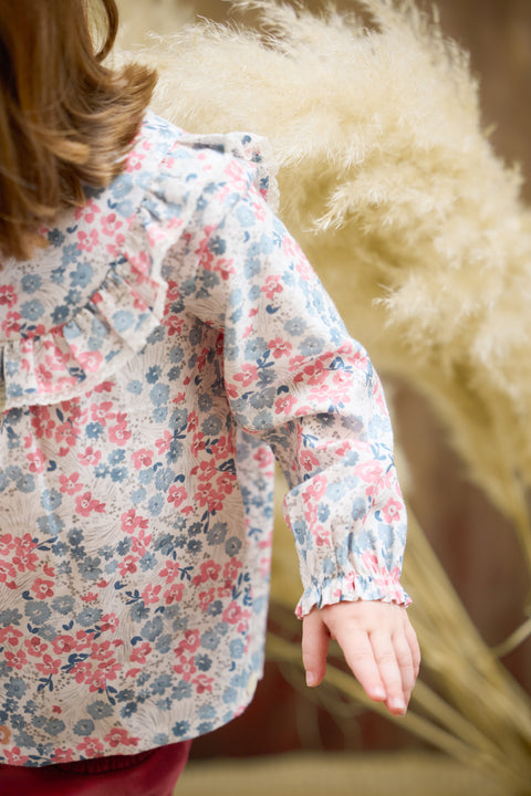 Blouse - Fleurie raspberry - Image principale