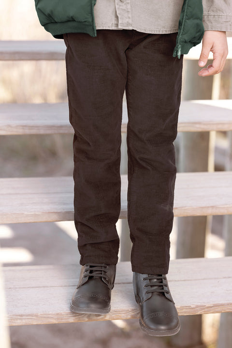 Pantalon - Gris anthracite velours - Image principale