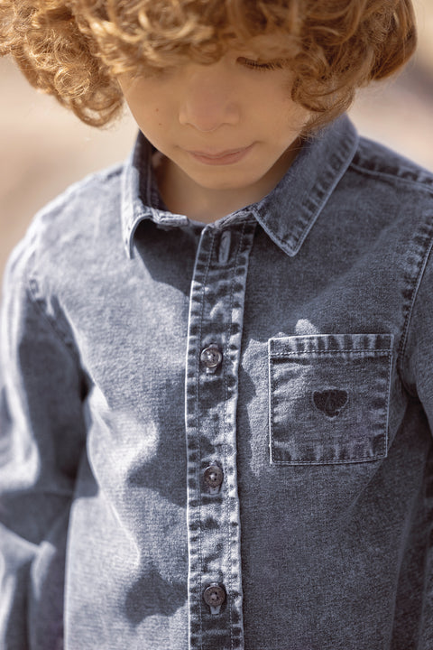 Chemise - Jean bleu grisé TC - Image principale