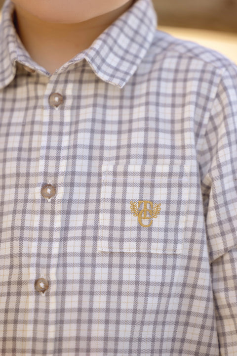 Shirt - Greyish blue check - Image principale