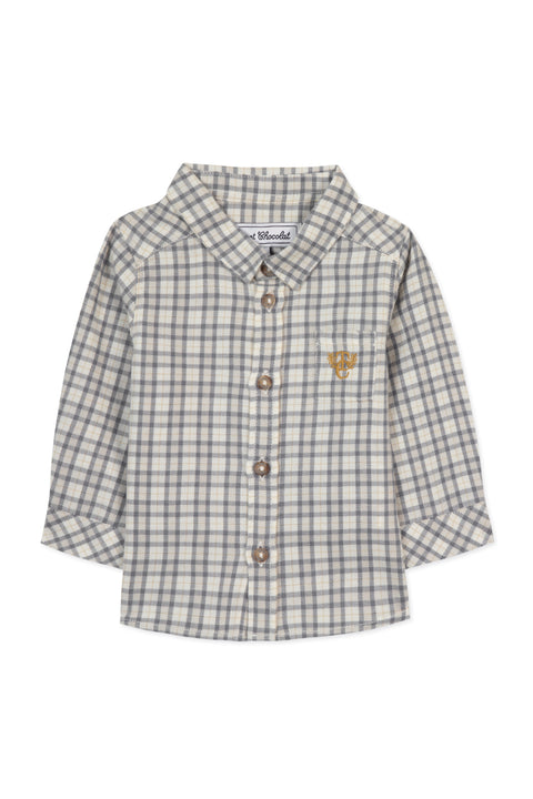 Chemise - Carreaux bleu grisé - Image principale