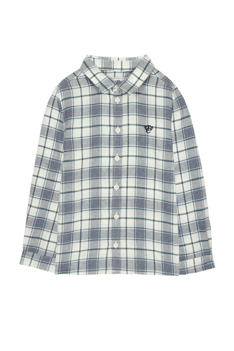 Camisa - Gris claro Cuadros - Image principale