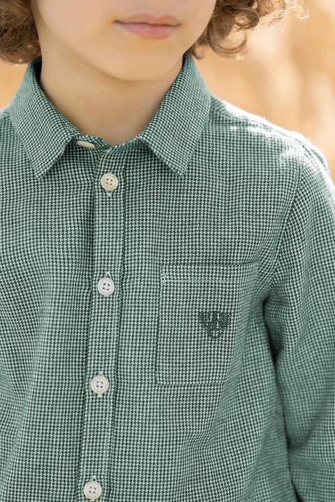 Chemise - Vert anglais petits carreaux - Image principale