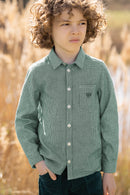 Camicia - Verde inglese piccolo Scacchi