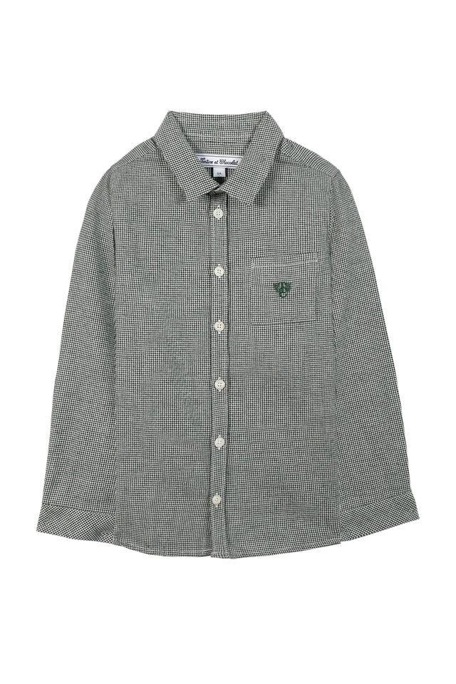 Shirt - British green small checks - Image principale