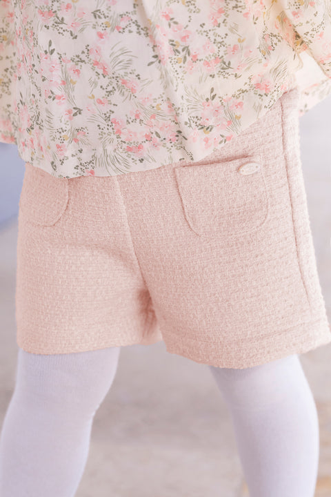 Short - Pale pink tweed - Image principale
