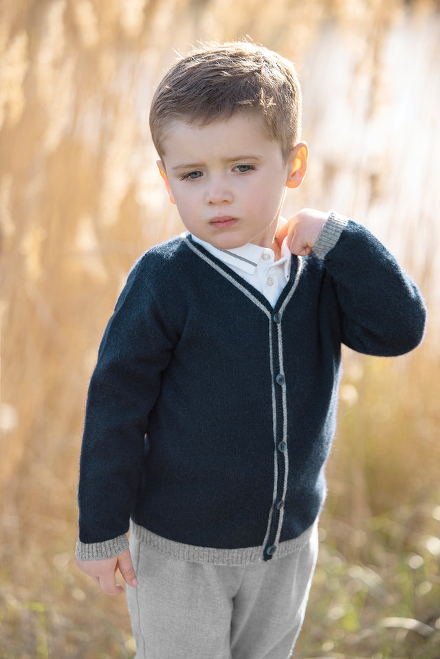 Cardigan - Navy CT 100% Cashmere - Image principale