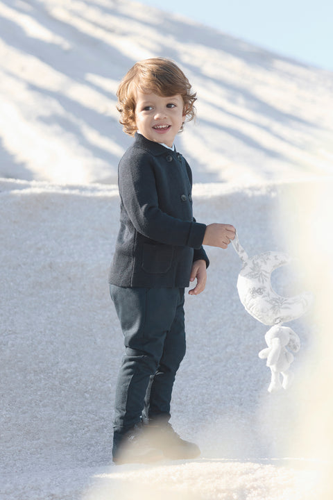 Trousers - Navy flannel - Image principale