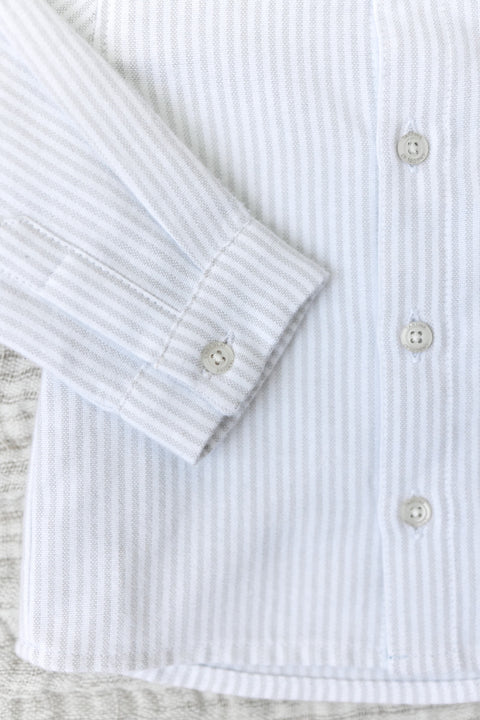 Chemise - Gris clair rayé - Image principale