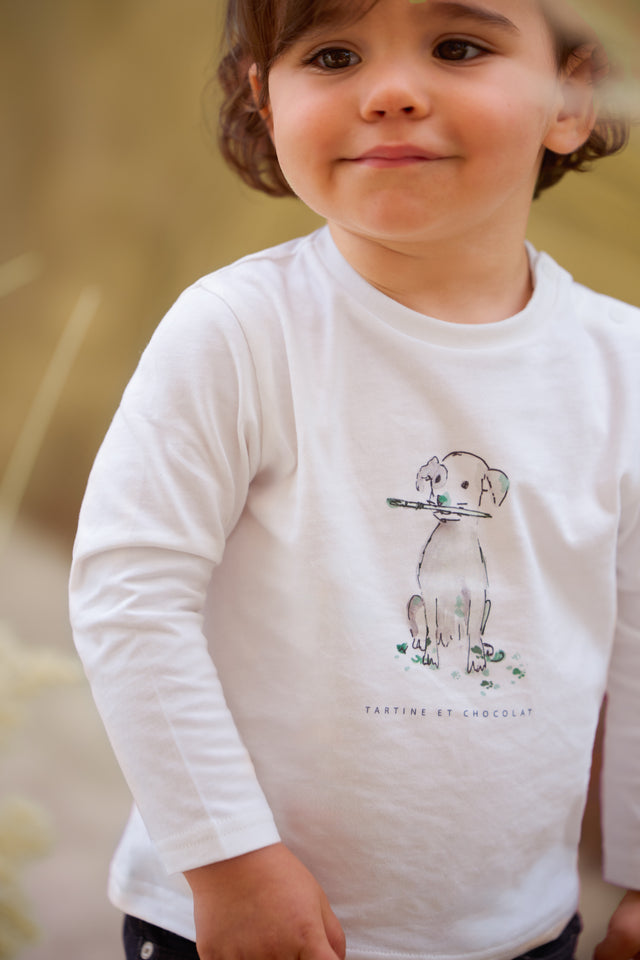 T-shirt - Vert illustration chien - Image principale