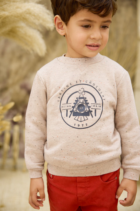 Sudadera - Arena ilustración de tren - Image principale