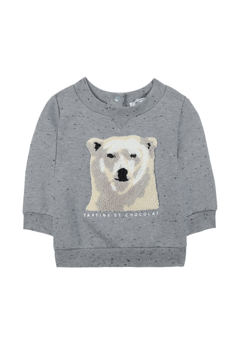 Sweatshirt - Blue Illustration polar bear - Image principale