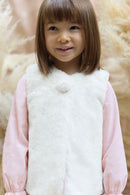 Gilet - Ecru Imitation fourrure