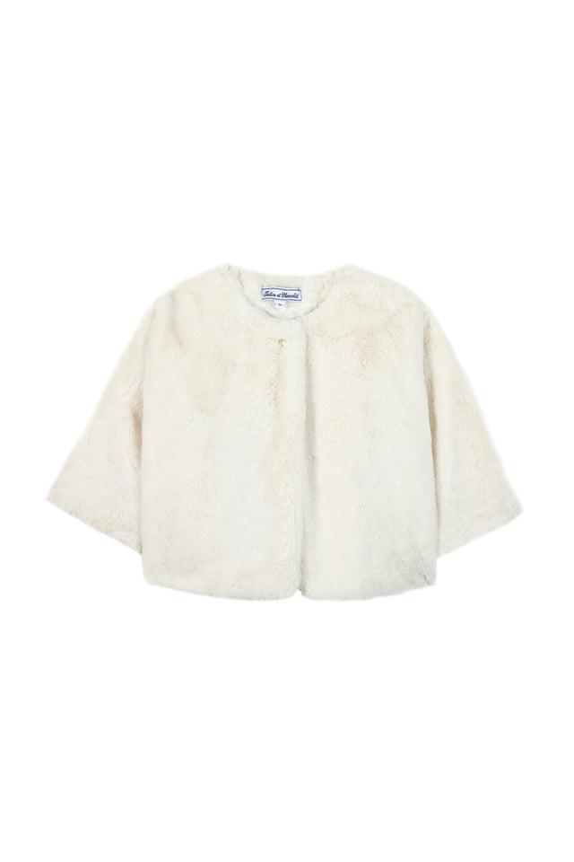 Jacke - Ecru Pelzimitat - Image principale