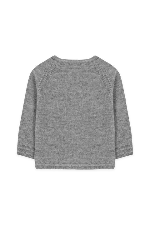 Cardigan - Gris 100% cachemire - Image principale