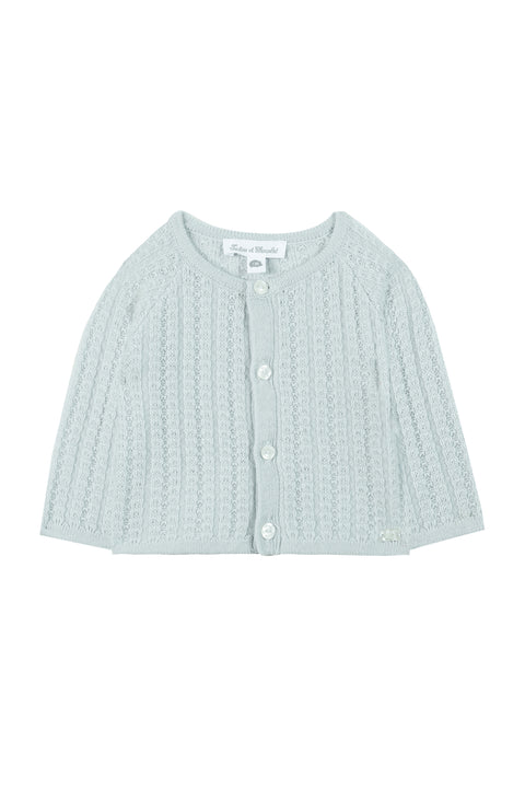 Cardigan - Sky blue Cable - Image principale