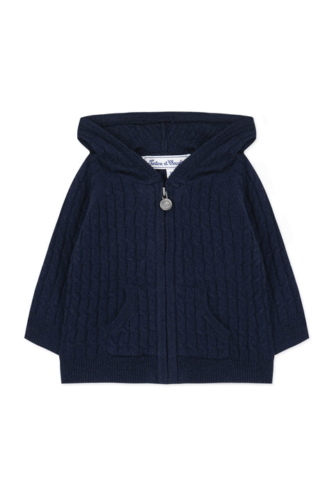 Cardigan - Navy Knitwear Cable - Image principale