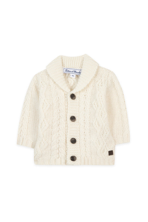 Cardigan - Ecru Knitwear braided - Image principale