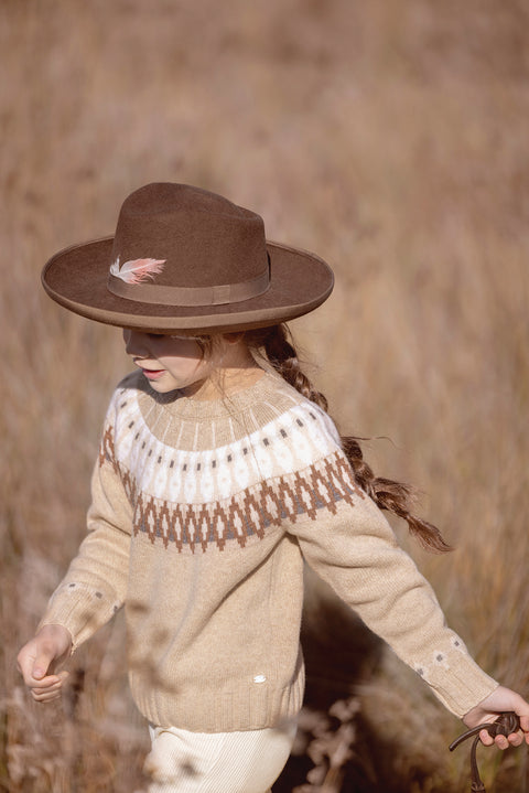 Pullover - Beige Jacquard - Image principale