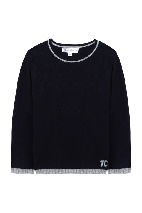 Pull - Marine TC 100% Cachemire - Image principale