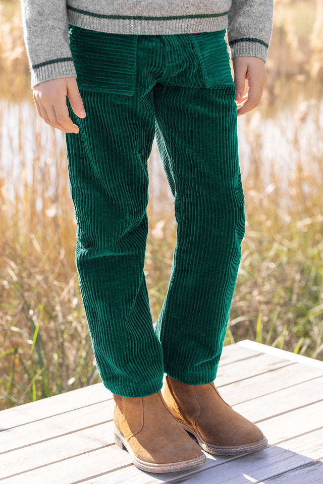 Pantalon - Verde Pana - Image principale