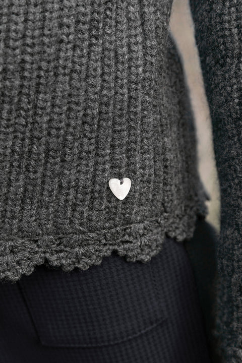 Cardigan - Gris anthracite maille - Image principale