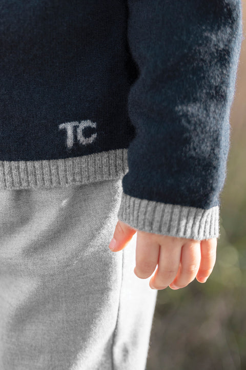 Cardigan - Navy CT 100% Cashmere - Image principale