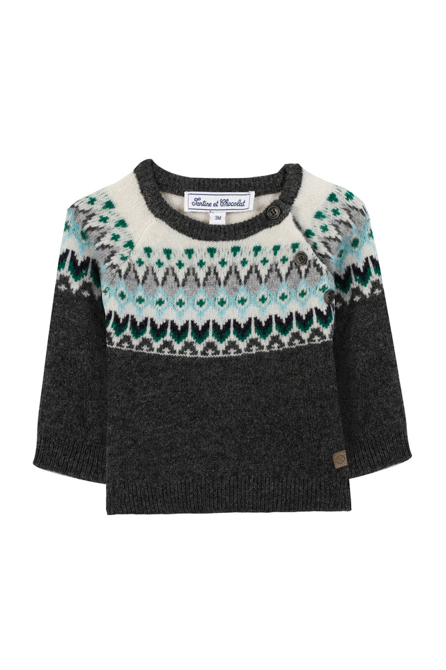 Jersey - Gris antracita jacquard - Image principale