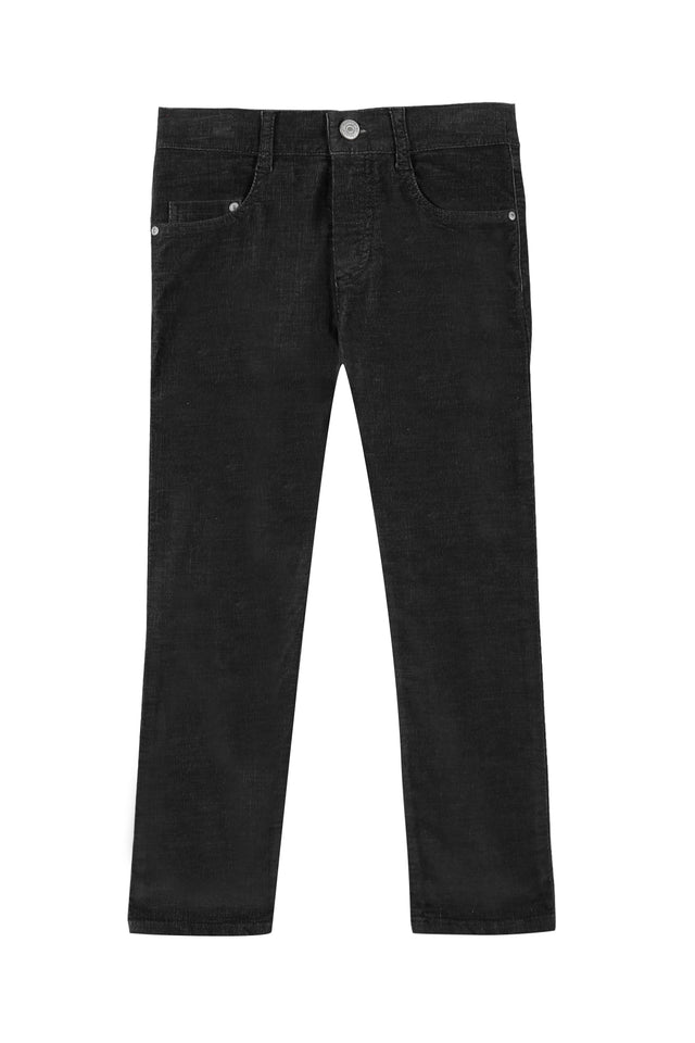 Pantalon - Gris anthracite velours - Image principale