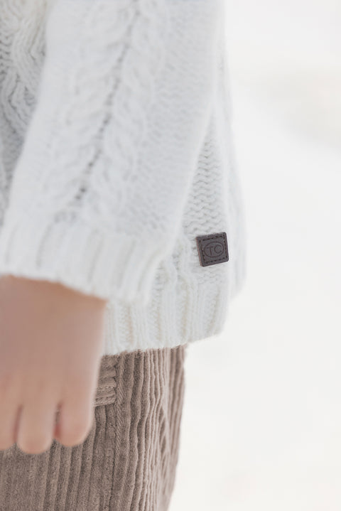 Cardigan - Ecru Knitwear braided - Image principale