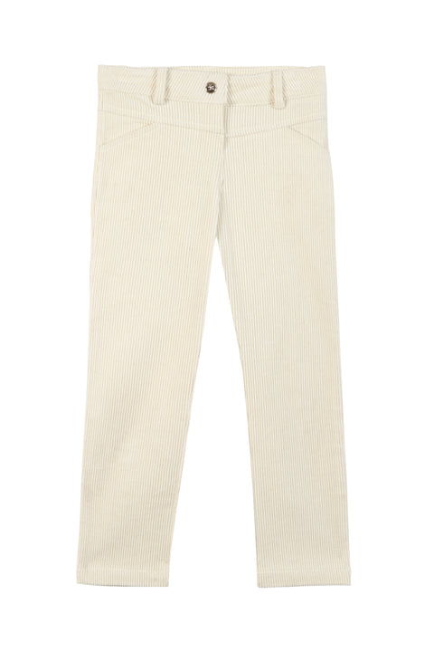 Pantalon - Ecru velours côtelé - Image principale
