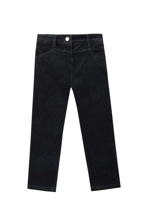 Pantalon - Bleu velours côtelé - Image principale