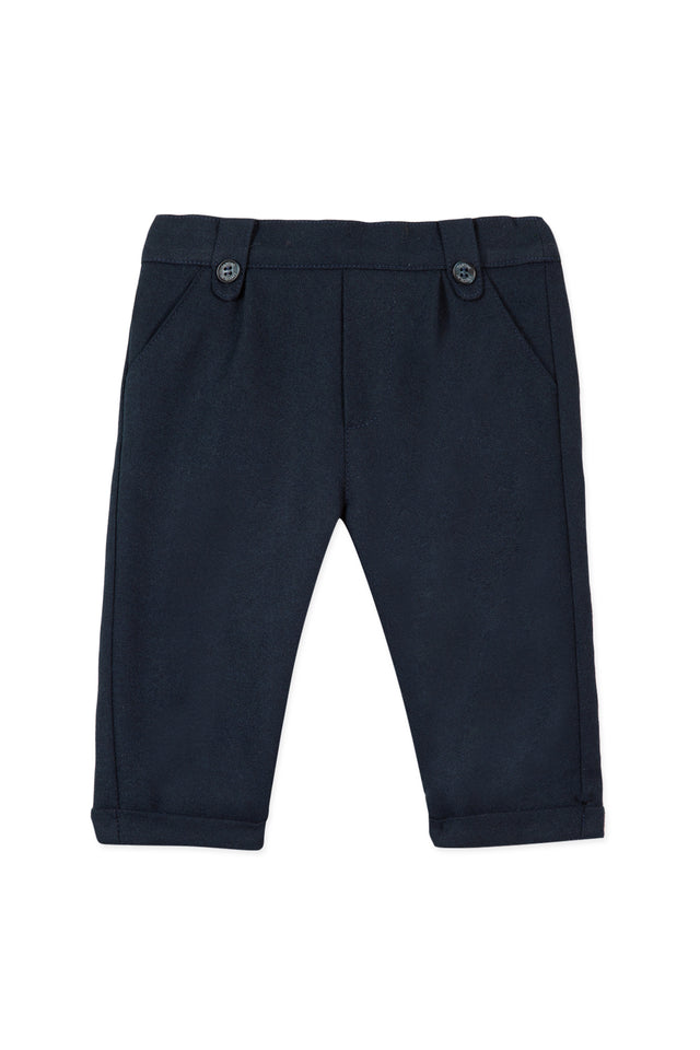 Pantalon - Flanelle marine - Image principale