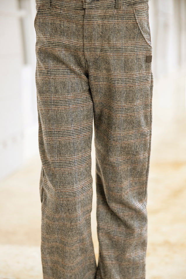 Pantalon - Flanelle carreaux camel - Image principale