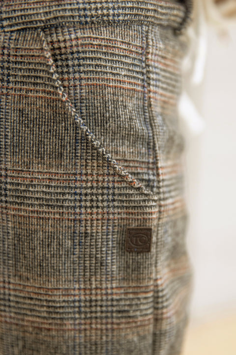 Pantalon - Flanelle carreaux camel - Image principale