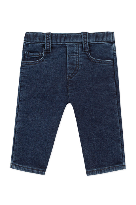 Jeans – Gerader Baumwolldenim Blau - Image principale