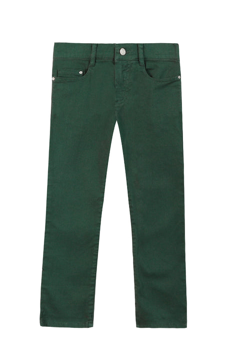 Jeans - Straight-leg British green cotton - Image principale