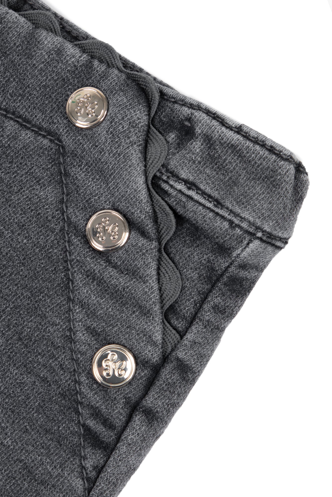 Pantalon - Laine Gris detail festonné