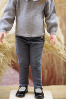 Pantalon - Laine Gris detail festonné