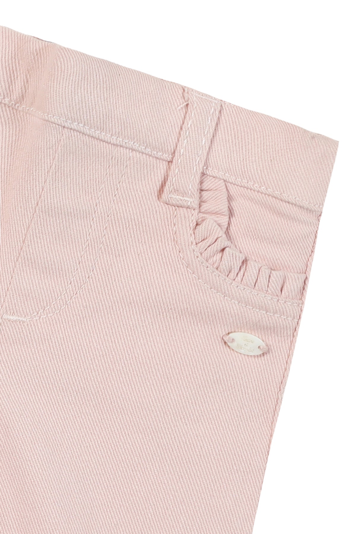 Jeans - Pale pink ruffled pocket