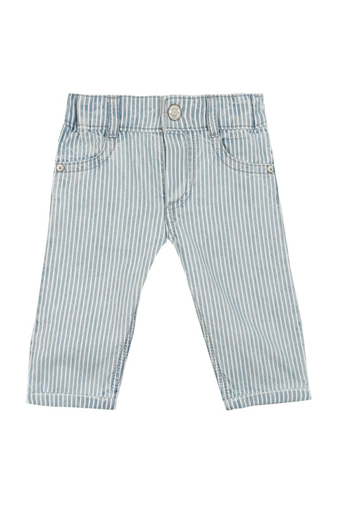 Pantalon - Bleu ciel rayé - Image principale