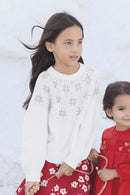 Sweater - Ecru Embrodery star