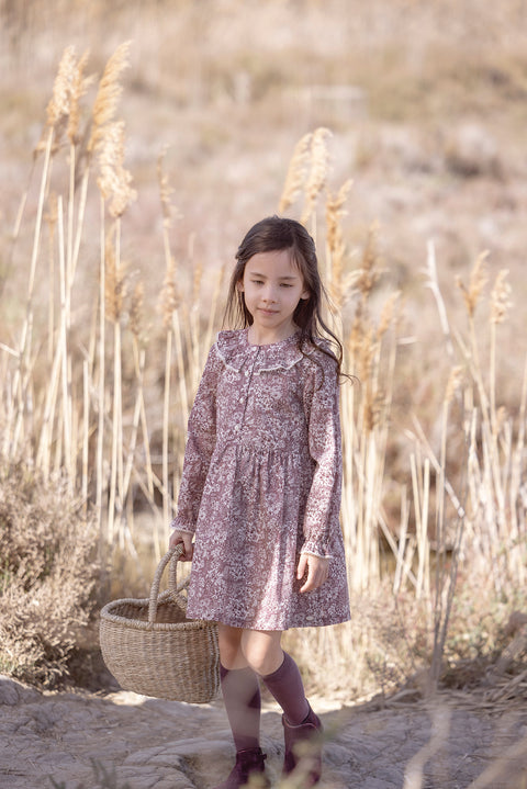 Robe - Tissu liberty aubergine - Image principale