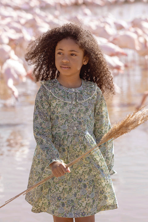 Robe - Tissu liberty vert céladon - Image principale