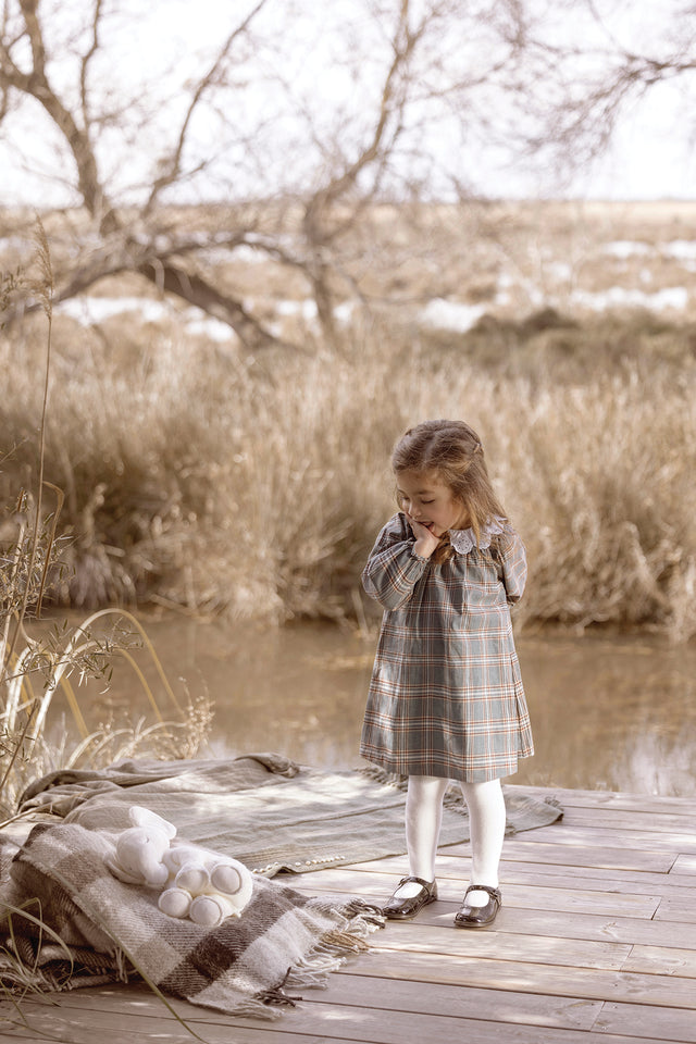 Kleid - Grau dunkel bis Karo - Image principale